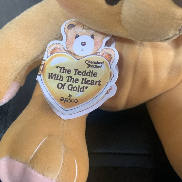 Retired Cherished Teddies Sara Teddy Bear Beanie With Satin Head Band & Tag - Picture 3 of 11